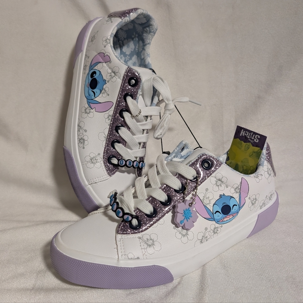 Stitch Sneakers - White and Purple